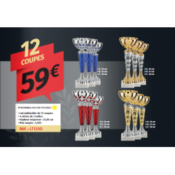 Lot de 12 coupes