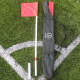 JEU DE 4 POTEAUX DE CORNER FLEXIBLE + DRAPEAUX